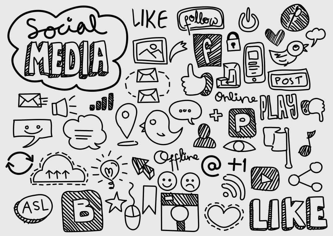 social media doodle