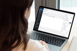 content creator writing wordpress blog post